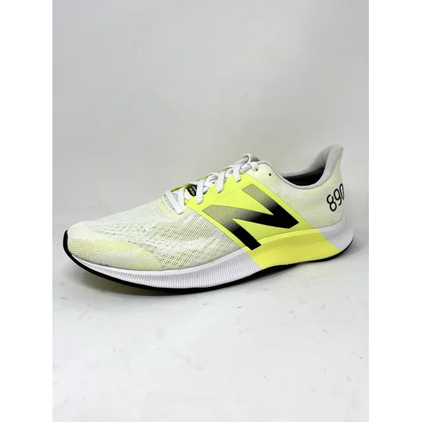 NEW BALANCE 890 Sneakers Mens 11D White Yellow Running Trainers Treadmill Shoes