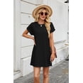 thumbnail image 2 of Summer Dresses for Women 2025 Eyelet Casual Loose Short Sleeve Sundresses with Pockets, 2 of 8
