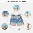 thumbnail image 6 of FORMRS Boys Swim Trunks Quick Dry Mesh Liner Boardshorts Sizes XS-XL, Pink Seaside, 6 of 7