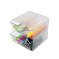 thumbnail image 3 of deflecto Desk Cube, with Four Drawers, Clear Plastic, 6 x 7-1/8 x 6, 3 of 9