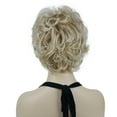 thumbnail image 5 of Women's Short Curly Wavy Wig Synthetic Hair Full Wig for Daily Use, 6 inches, Blonde Mix, 5 of 11