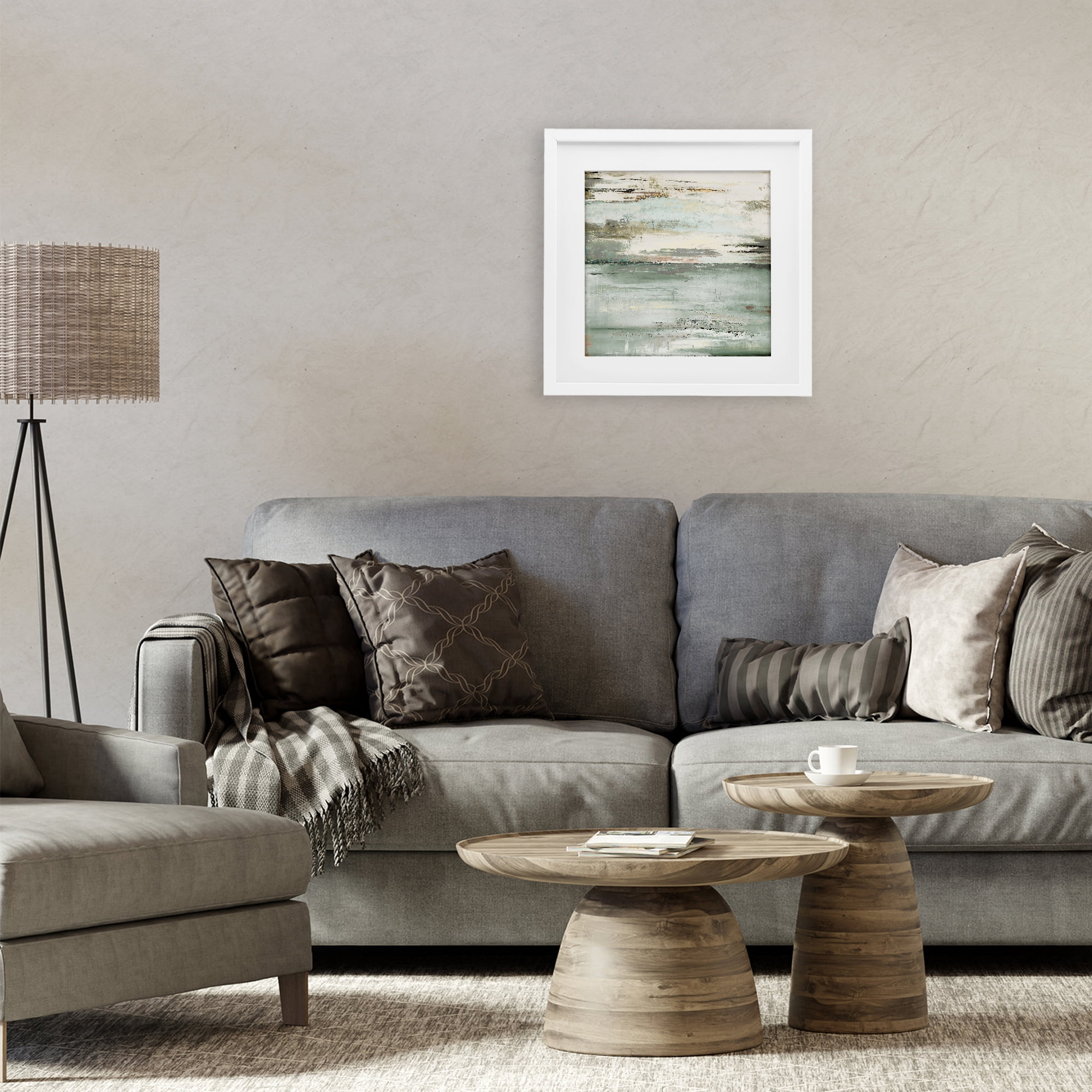 Stupell Industries The Seafoam Ones Abstract White Framed Print Under Glass, design by Patricia Pinto