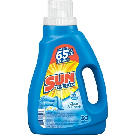 detergent laundry sun clean fresh he liquid triple loads