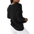 thumbnail image 4 of Capreze Winter Warm Sweater Jumper for Women Cable Knitted Tops Casual Long Sleeve V Neck Pullover Work Chunky Pullovers Black 2XL, 4 of 8