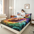 thumbnail image 4 of Castle Fairy Football Boy Bed Sheets,Abstract Flame Water King Sheets, 4 of 7