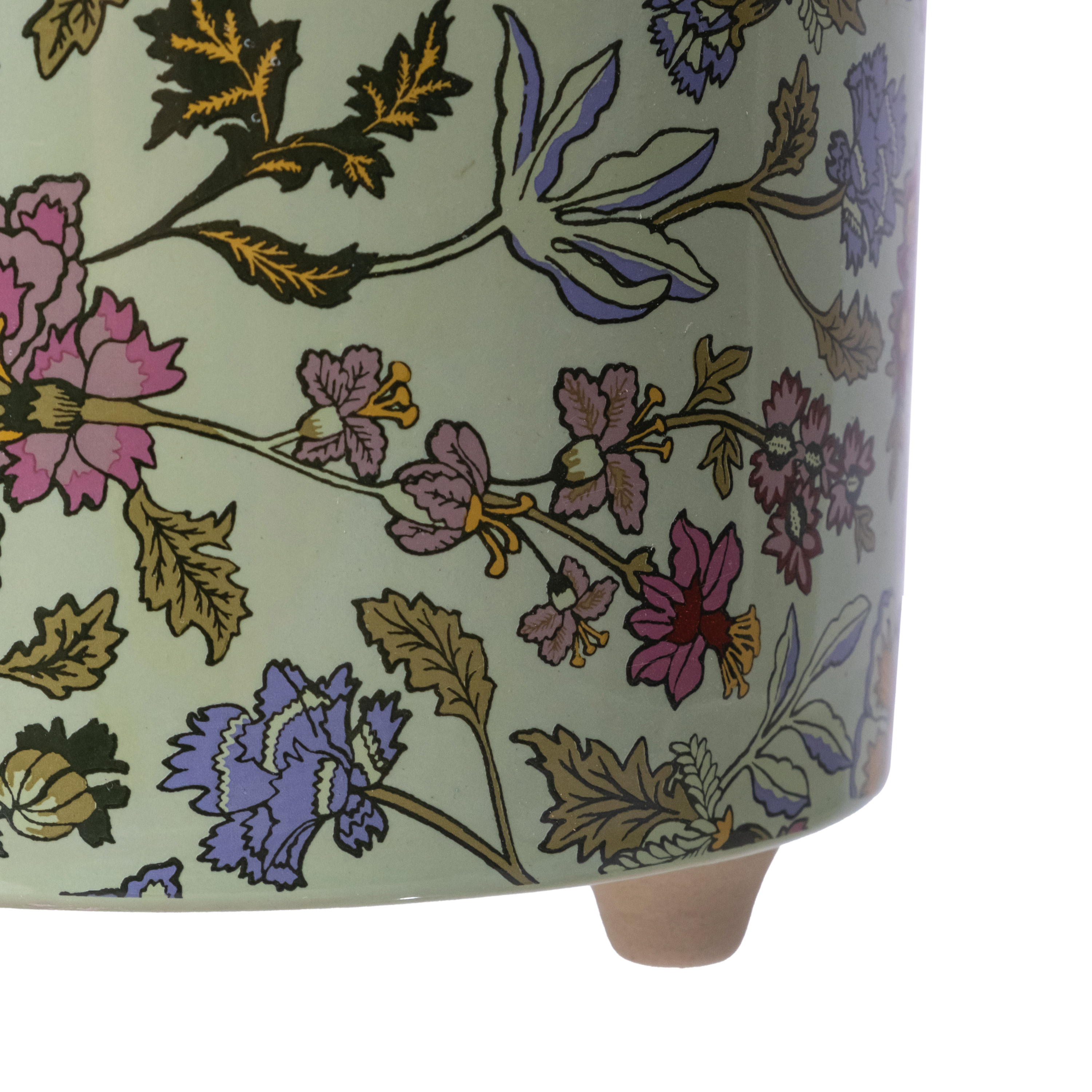 Beautiful by Drew Barrymore 8-Inch Sage Ceramic Footed Planter photo 5