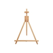 KINGART Studio Wooden Artist Tabletop Easel, Portable & Adjustable with Folding A-Frame, Natural Beechwood