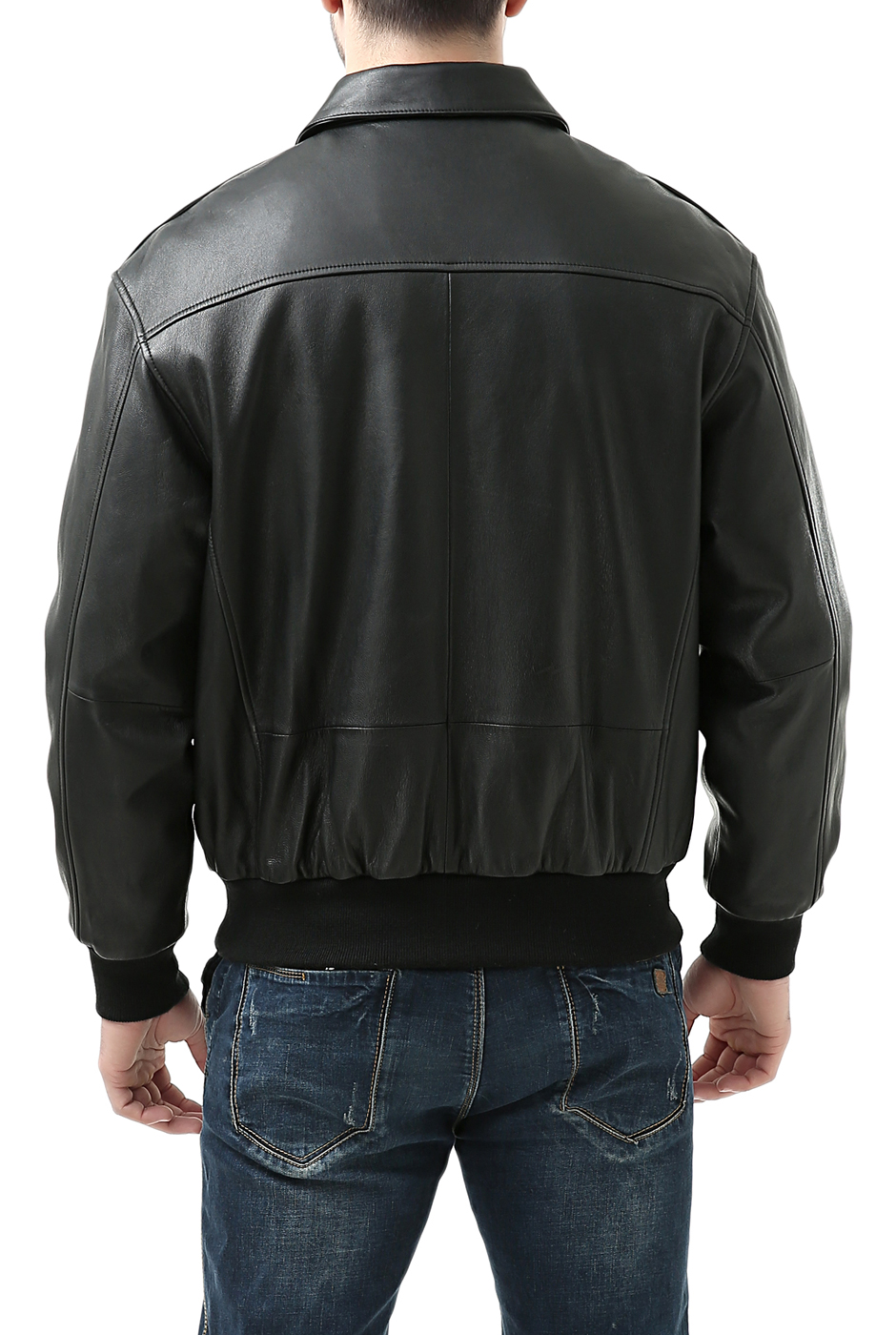 Landing Leathers Mens Air Force A-2 Leather Flight Bomber Jacket (Regular & Tall) - image 3 of 7