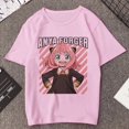 thumbnail image 3 of Camiseta estampada de Manga Anya Forger para mujer, remera de Anime Rosa divertida de la familia Spy X, playera informal Harajuku de Manga corta para mujer, 3 of 5