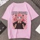 thumbnail image 3 of Camiseta estampada de Manga Anya Forger para mujer, remera de Anime Rosa divertida de la familia Spy X, playera informal Harajuku de Manga corta para mujer, 3 of 5