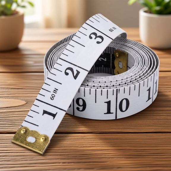 Measuring Tape for Body Measurements, Soft Tape Measure Double Scale, Has 150 Centimetre Scale on Reverse and Front 60 Inch(White)