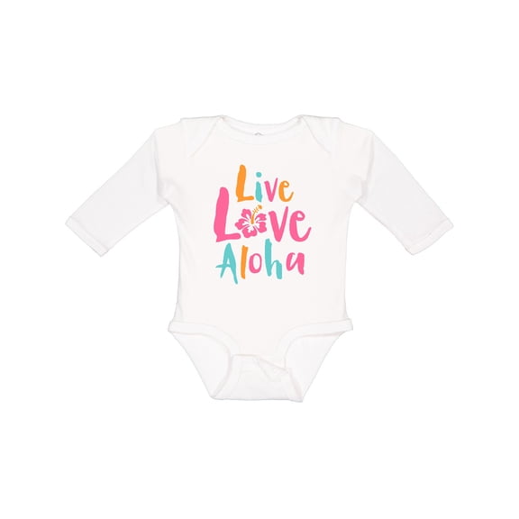 Inktastic Live Love Aloha Boys or Girls Long Sleeve Baby Bodysuit