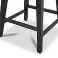 thumbnail image 3 of CHITA 26 in Swivel Counter Bar Stools Set of 2 with Open Contoured Back&Wood Legs, Faux Leather in Cognac Brown, 3 of 10