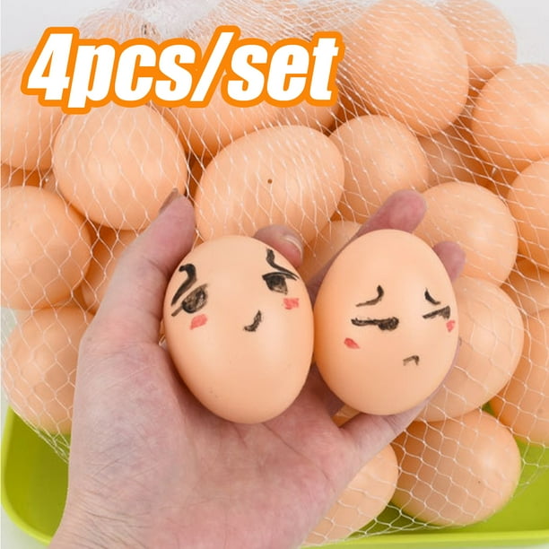 Travelwant 4Pcs Artificial Easter Eggs in Soft Pastel Spring Color