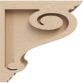 thumbnail image 3 of 3"W x 6"D x 6"H Classic Scroll Rough Cedar Woodgrain TimberThane Corbel, Primed Tan, 3 of 6