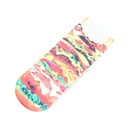 

Rovga Aldult 3D Printed Crazy Novelty Low Cut Ped Cute Socks Socks