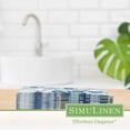 thumbnail image 2 of SimuLinen 12"x17" Disposable Guest Hand Towels - Blue Garden Design - 100ct, 2 of 6