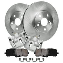 Detroit Axle - Front Brake Kit for 03-08 Toyota Corolla Matrix Pontiac Vibe, Brake Rotors Brake Calipers Ceramic Brake Pads 2003 2004 2005 2006 2007 2008 Replacement