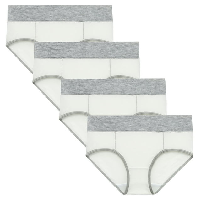 WZXFASHION Culottes pour Femmes, Couleur Unie, Patchwork, Culottes, sous-Vêtements, Petites Culottes, Bikini, sous-Vêtements, Lingerie, Blanc TTG