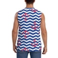 thumbnail image 4 of Bingfone Nautical Anchors Pattern Men's Tank Tops Workout Sleeveless Tee Shirts Running Beach Tanks for Men-Small, 4 of 8