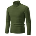 thumbnail image 2 of Xcmzpl Men's Slim Fit Turtleneck Sweater Casual Twisted Knitted Pullover Sweaters Big and Tall Fall Sweater Tops for Men, 2 of 3