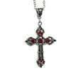 thumbnail image 5 of AOOOWER Vintage Crystals Cross Necklace Baroque Christian Pendant Chain Gothic Jewelry, 5 of 5