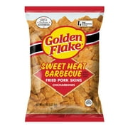 Golden Flake Sweet Heat Barbecue Fried Pork Skins, 4.5 oz Bag