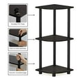 thumbnail image 4 of Furinno 12077EX/BK Turn-n-Tube Multipurpose 3-Tier Corner Shelf, Espresso/Black, 4 of 8