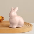 thumbnail image 4 of Figurita de lazo de huevo de cerámica de conejito de Pascua • Manualidades adorables de decoración de escritorio • Adorno de primavera para el hogar • Decoración para regalos de boda • Centro de, 4 of 6