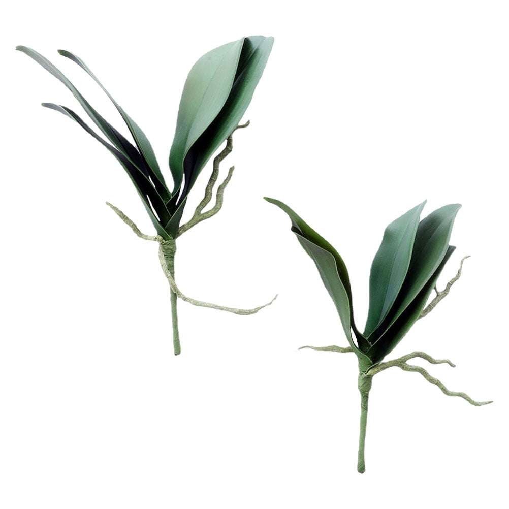 2Pcs Simulated Phalaenopsis Leaves Home Decor Fake Plant Leaves with Root  Hair | Walmart Canada