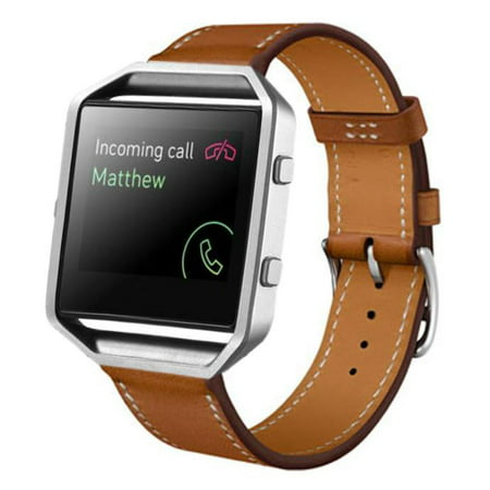 Mosunx Luxury Leather Watch band Wrist strap For Fitbit Blaze Smart (Best Deal On Fitbit Blaze)
