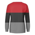 thumbnail image 4 of Mujeres Tops De Moda De Manga Larga Crewneck Sweatshirts for Women Color Block Printed Tops Trendy Long Sleeve Loose Fit Pullover Shirts Comfy Soft Tops Womens Sweatshirts Trendy No Hood, 4 of 5
