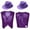Purple, variant on Boys Girls Sequins Dance Vest Top Button Down Waistcoat and Hat Tie Outfits Fancy Party Dance Performance Costume Purple 11-12