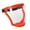 Red, variant on Transparent Face Shield Visor Adjustable Full Protective Mask with Black Frame, Clear Face Protector Anti-Fog Shield Full Face Defense Impact Resistant Adjustable Headband Reusable Safety Visor
