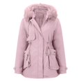 thumbnail image 2 of MASRIN Running Jacket  Womens Basic Hoodie Jackets Solid Color Zip Up Hooded Coats with Pockets Plus Size Loose Outwear Sweatshirts Sweater Stone, 2 of 5