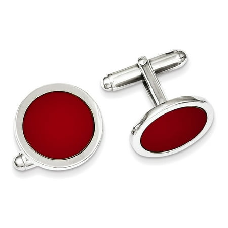 Sterling Silver Rhodium Plated Cuff Links
