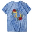 thumbnail image 4 of Camiseta de mujer Camisetas Cuello redondo Camiseta de manga corta Estampado de letras Tie-dye Camiseta Tops Blusa Regalo para mujeres Fridja  hjk6370, 4 of 4