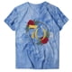 thumbnail image 4 of Tops Para Mujer Blusa Informal Elegante Camisetas Cuello Redondo Manga Corta Estampado de Letras Camiseta Teñida Anudada Regalo Odeerbi  ODB163812, 4 of 4
