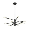 thumbnail image 4 of 10 Light Chandelier In Architectural Style-10.5 Inches Tall And 23.25 Inches Wide-Matte Black Finish Z-Lite 737-10Mb, 4 of 5