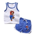 thumbnail image 3 of Ropa de verano para bebés, traje para niños y niñas, camiseta de dibujos animados de Super Mario, pantalones cortos, 2 unids/set, ropa informal para niños, conjuntos de la Patrulla Canina, 3 of 5