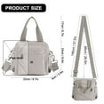 thumbnail image 4 of Gustave Small Tote Crossbody Bags for Women Nylon Multi-Pocket Shoulder Handbag Top Handle Satchels Purse Lightweight Messenger Bags with Zipper for Travel Work, Khaki, 4 of 9