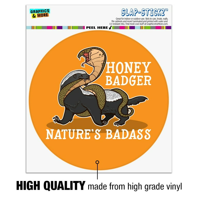 Team Honey Badger Sticker Vinyl Decal Car Window Funny Laptop Hilarious Gift Die Cut Vinyl Decal For Windows Cars Trucks Tool Boxes Laptops Virtually Any Hard Smooth Surface 8 White