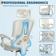 thumbnail image 4 of Yeshouse Silla de oficina ergonómica de malla, silla de escritorio con respaldo alto y reposapiés retráctil, 4 of 12