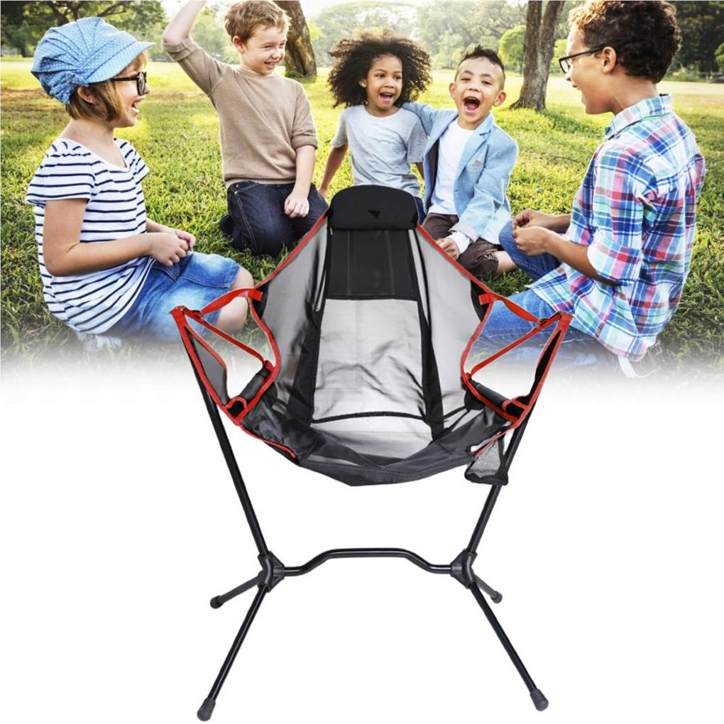 Collapsible Rocking Chair Outdoor Recliner for Camper Hiker Multifunctional Automatic Tilt Leisure Rocking Chair - image 2 of 9