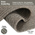 thumbnail image 3 of Homespice Smoke Braided Rug 27x45in Oval Grey-Brown Colors. Washable Indoor-Outdoor. Uses- Entryway, Kitchen, Bathroom, Anti-Fatigue, Sink Spill Absorbing, Ergonomic Comfort Standing Mat, 3 of 7