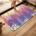 3.94'x5.25' Area Rug for Bedroom, Watercolor Forest Silhouette Non Slip ...