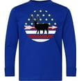 thumbnail image 3 of Inktastic Deer Bow Hunting USA Flag Long Sleeve Youth T-Shirt, 3 of 5