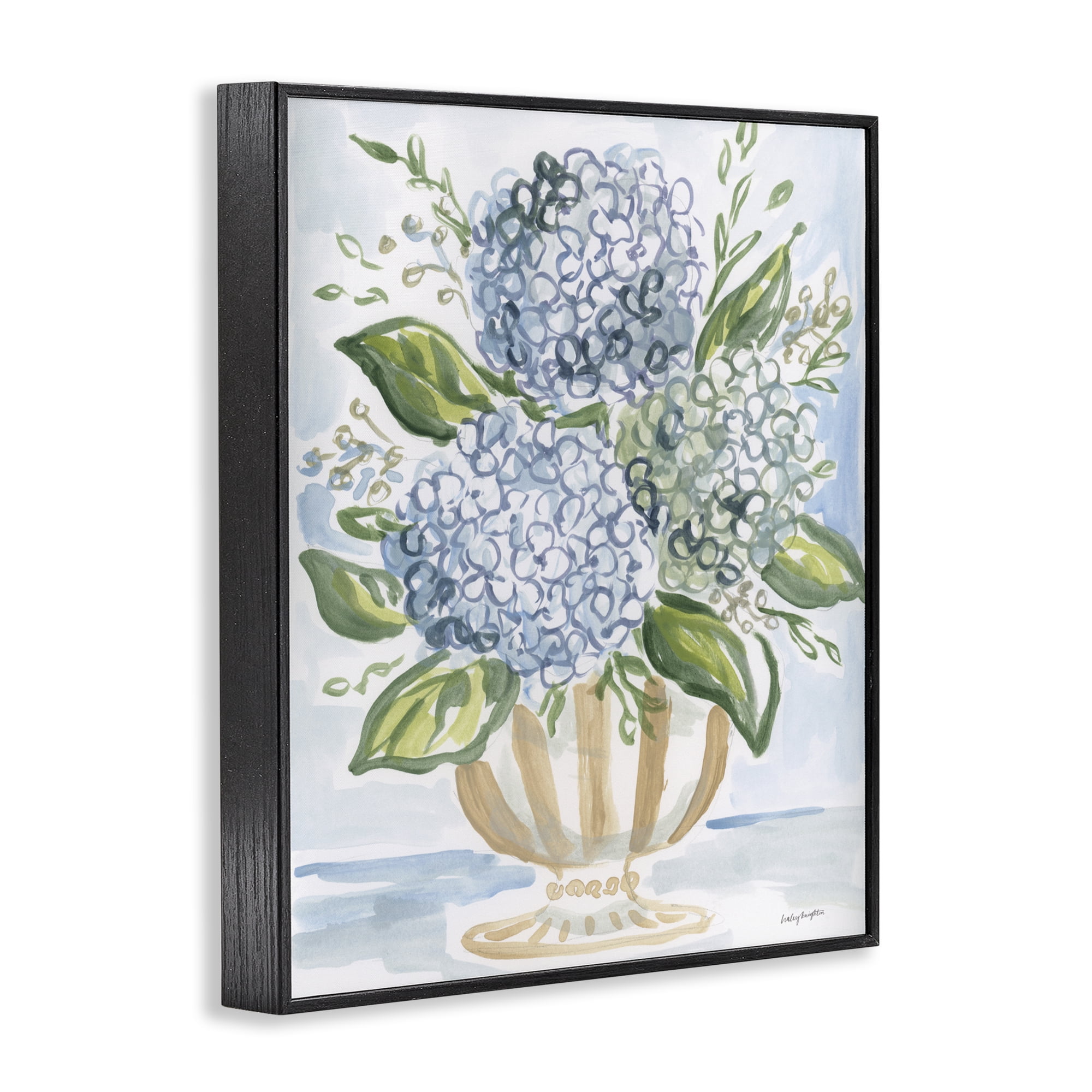 Stupell Industries Serena Pastel Hydrangea Bouquet Black Framed Giclee Art, design by Haley Knighten