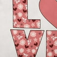 thumbnail image 2 of 16"x16" Simply Daisy Valentines LOVE with Flowers Poly Indoor/Outdoor Pillow, Mauve Qty 1, 2 of 5