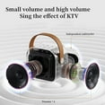 thumbnail image 4 of Sueriy Mini Karaoke Machine with Two Wireless Microphones, Portable Bluetooth Karaoke Speaker Machine, Voice Changing Effects & LED Lights, Christmas Birthday Toys Gifts for Girls Boys, 4 of 12